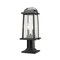 Z-Lite Millworks 2 Light Outdoor Pier Mounted Fixture, Black & Clear Beveled 574PHMR-533PM-BK - alternate 5